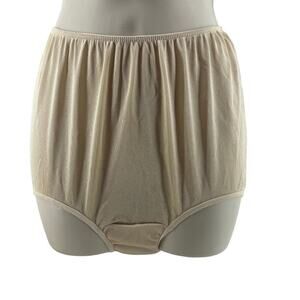 Sears High Waist Granny Panties Brief Size 6 100% Shimmery Nylon Undies
